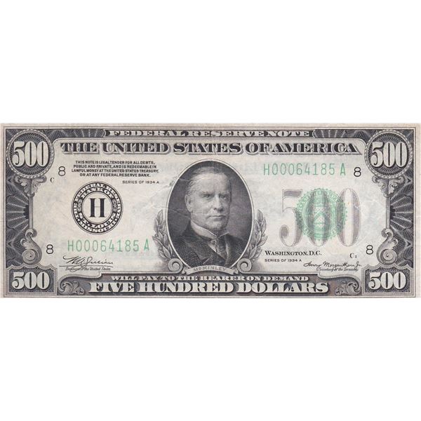 1934A $500 Federal Reserve Note