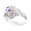 Image 3 : 2.87 ctw Tanzanite And Diamond Ring - 18KT White Gold