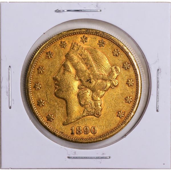 1890 $20 Liberty Head Double Eagle Gold Coin VF