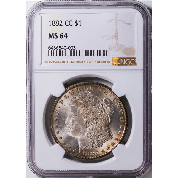 1882-CC $1 American Silver Eagle Dollar Coin NGC MS64