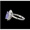 Image 3 : 14KT White Gold 2.19 ctw Tanzanite and Diamond Ring