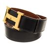 Image 5 : Hermes Gold Blue Brown Skinny H Belt