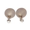 Image 2 : Hermes Silver Clou De Selle Clip-On Earrings