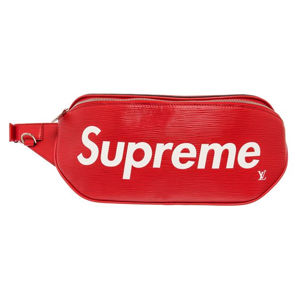 Louis Vuitton x Supreme Red White Epi Leather Bum Bag