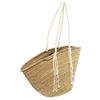 Image 3 : Celine Neutral Woven Embroidered Straw Classic Panier Bucket Bag