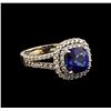 Image 1 : 14KT White Gold 2.53 ctw Tanzanite and Diamond Ring