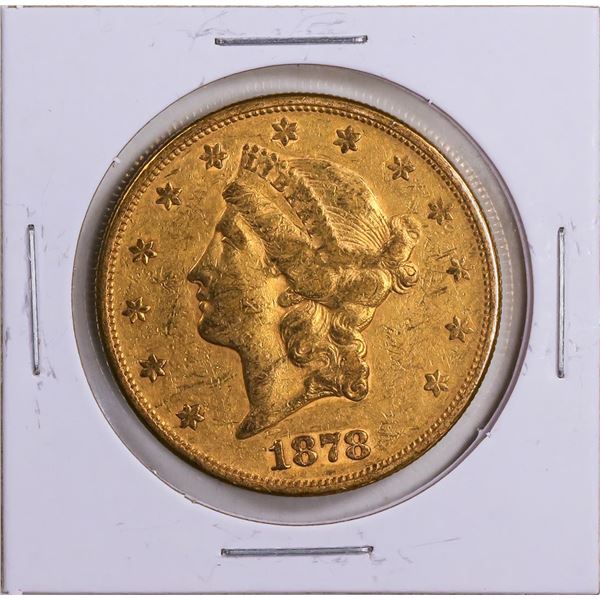 1878 $20 Liberty Head Double Eagle Gold Coin VF