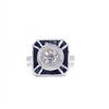 Image 2 : 18k Sapphire and Diamond Ring .81 ct