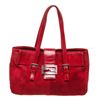 Image 1 : Fendi Red Leather Zucca Mama Baugette Shoulder Bag