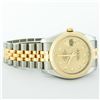 Image 4 : Rolex Mens Stainless Steel and Yellow Gold Champagne Diamond 36mm Datejust