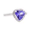 Image 1 : 2.61 ctw Tanzanite and Diamond Ring - 14KT White Gold