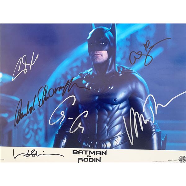 Batman & Robin cast signed movie photo