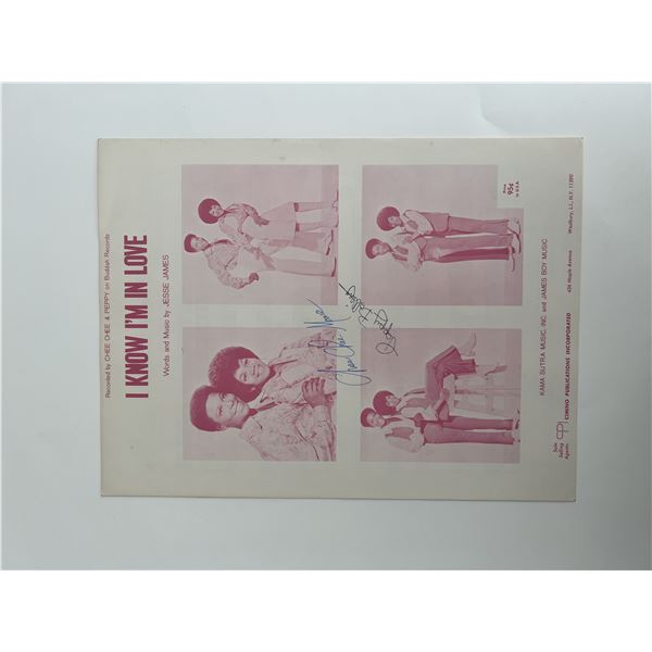 Chee-Chee and Peppy I Know I'm in Love signed sheet music