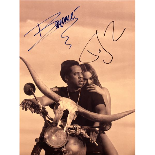 Jay-Z and Beyonce signed photo