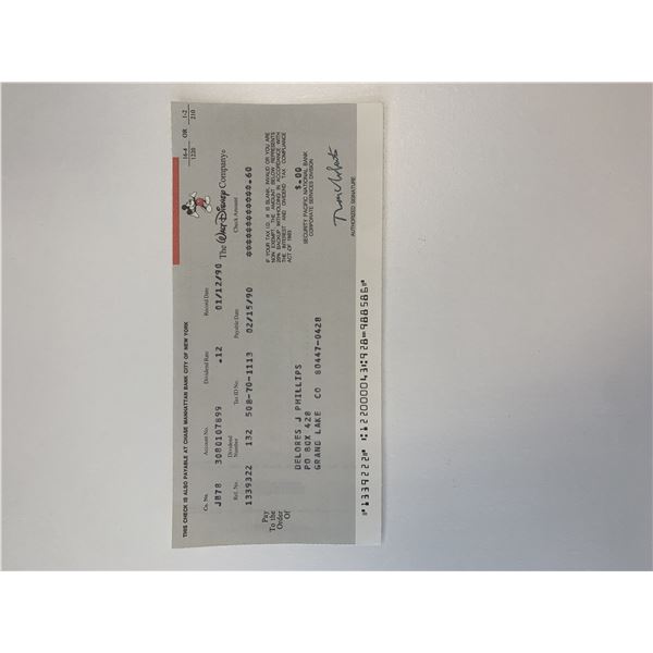 Walt Disney stock dividend check