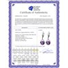 Image 2 : Genuine 6.5 ctw Amethyst Earrings 14KT Rose Gold - REF-43Y4F