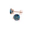Image 1 : Genuine 1.0 ctw Blue Diamond Earrings 14KT Rose Gold - REF-202F2Z