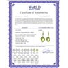 Image 2 : Genuine 26.15 ctw Amethyst & Diamond Earrings 14KT Yellow Gold - REF-61T6A