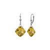Image 1 : Genuine 17.5 ctw Citrine Earrings 14KT White Gold - REF-39P3H