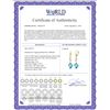 Image 2 : Genuine 27.82 ctw Blue Topaz & Diamond Earrings 14KT Rose Gold - REF-92Y2F