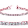 Image 1 : Natural 4.02ct VS2-SI1 Diamond Tennis Bracelet 14K Rose Gold - REF-310F5R