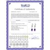 Image 2 : Genuine 4.5 ctw Amethyst Earrings 14KT White Gold - REF-22W7Y