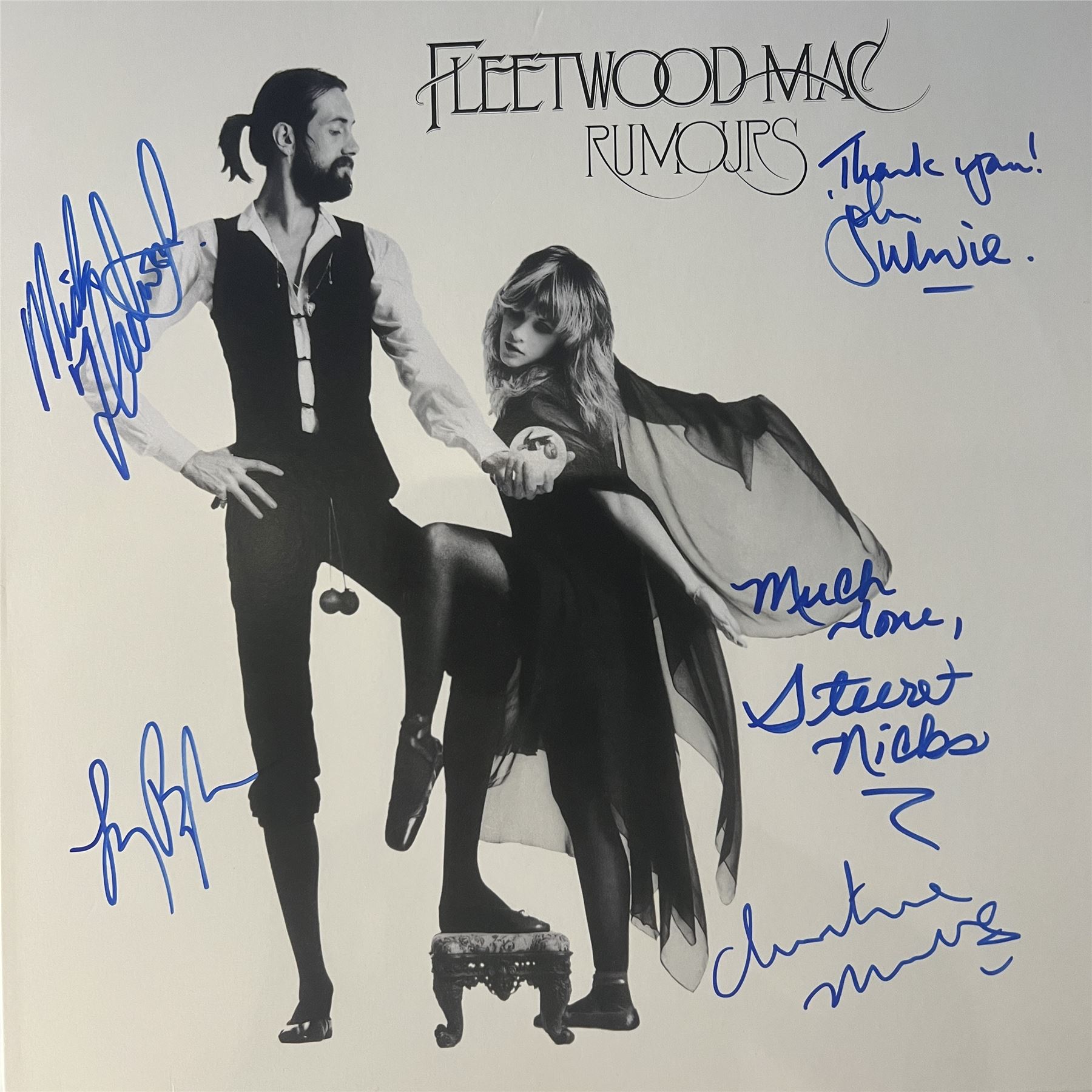 FLEETWOOD MAC Signed Autographed Rumours Album Black COA Hologram main image 1