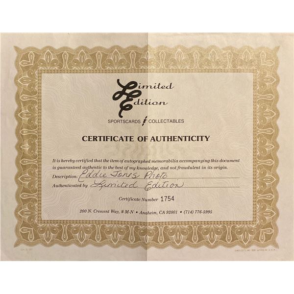 Eddie Jones signed photo