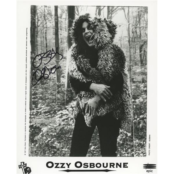 Ozzy Osbourne signed photo