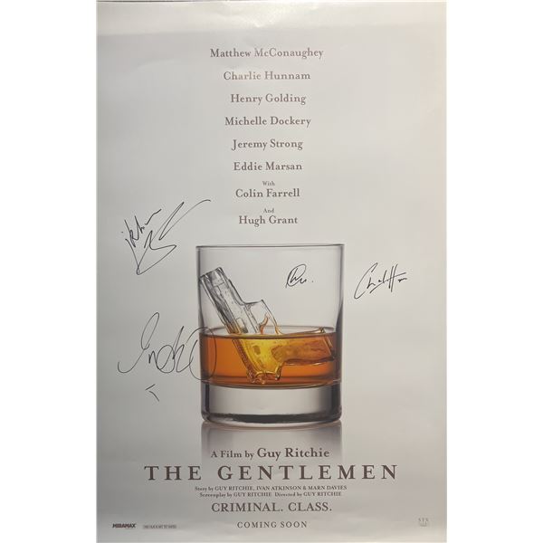 The Gentlemen cast signed movie poster