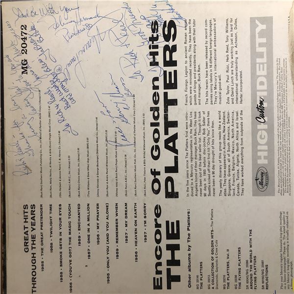 The Platters _signed Encore Of Golden Hits album cover