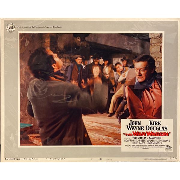 John Wayne and Kirk Douglas "The War Wagon" Lobby Card