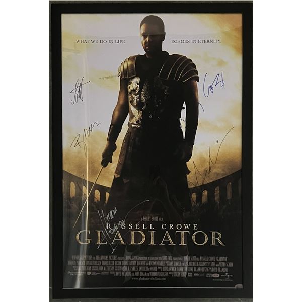Gladiator cast signed movie poster