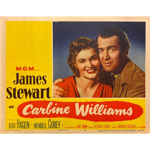 1952 Carbine Williams original vintage lobby card