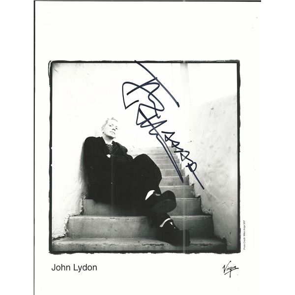 Johnny Rotten John Lydon signed photo