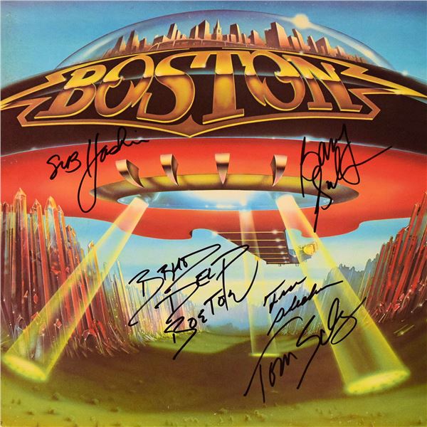 Boston Don't Look Back signed album