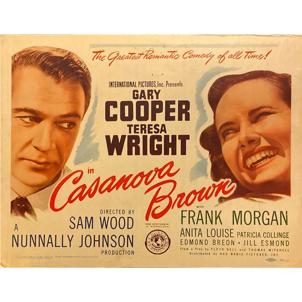 1944 Casanova Brown original vintage lobby card