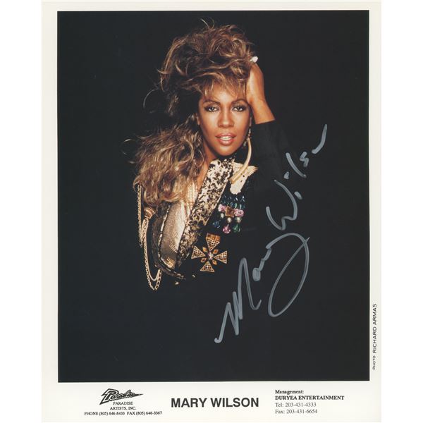 Mary Wilson signed photo