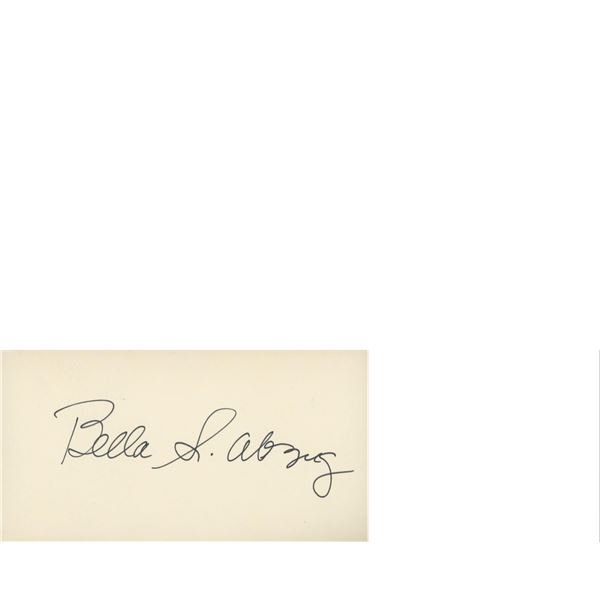 Bella Abzug original signature