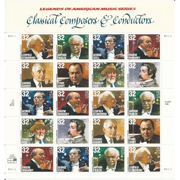 Classical Composers and Conductors Stamp set