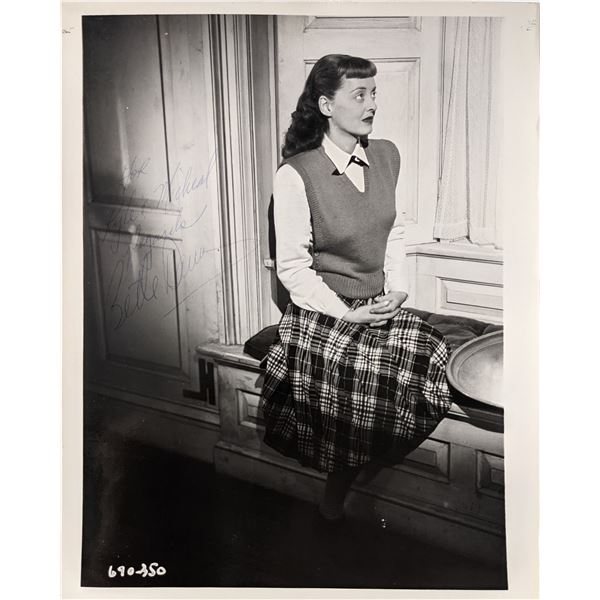 Bette Davis signed photo