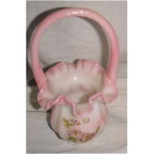 Rare as small bride's basket 8 high x 4 in RARE and OLD !.
