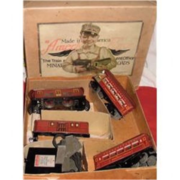 Antique American Flyer very old very rare train - ancien so beau si rare avec SA boite si belle