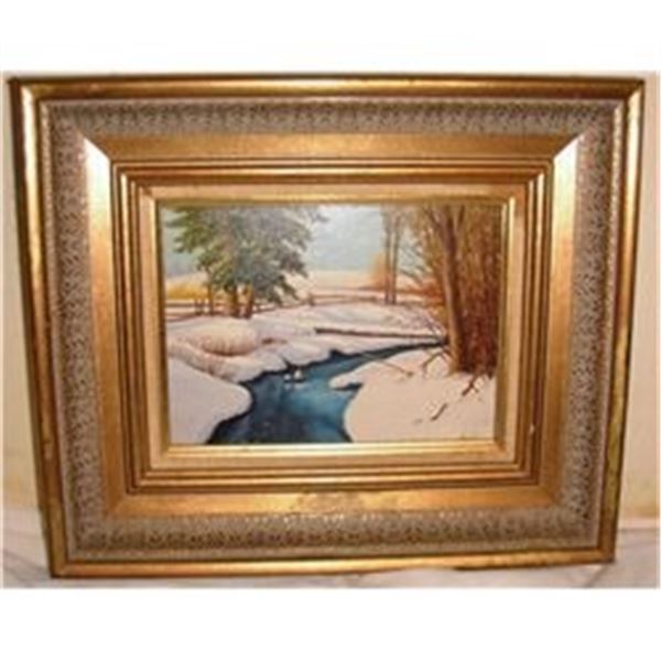 Snow River beautiful scene - belle scène Rivière enneigée