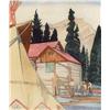 Image 1 : Walter Joseph Phillips Canadian ASA, CPE, CSPWC, MSA, RCA [1884-1963]CORRAL AT BANFF; 1941colour woo