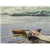 Image 1 : William Maltman Canadian CSPWC [1901-1971]SUNBATHING, HOLLOW LAKE; 1958watercolour on paper10 x 13.5
