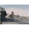Image 1 : George J. Jenkins Canadian [b. 1920]PRAIRIE STATION; 1984oil on board14 x 20 in. (35.6 x 50.8 cm)sig
