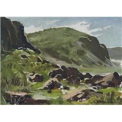 John (Jack) Benjamin Taylor Canadian [1917-1970]ALBERTA COULEE (LETHBRIDGE RIVER BOTTOM)gouache on p