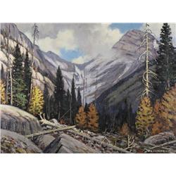 Matt Lindstrom Canadian ASA [1889-1975]CREEK, KANANASKIS VALLEYoil on canvas18 x 24 in. (45.7 x 61 c