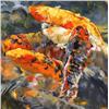 Image 1 : Gabor L. Nagy Canadian [b. 1945]KOI REFLECTIONSoil on canvas24 x 24 in. (61 x 61 cm)signed